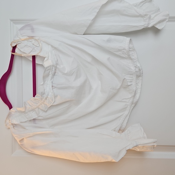 White Off-Shoulder Ruffle Top - Picture 5 of 5